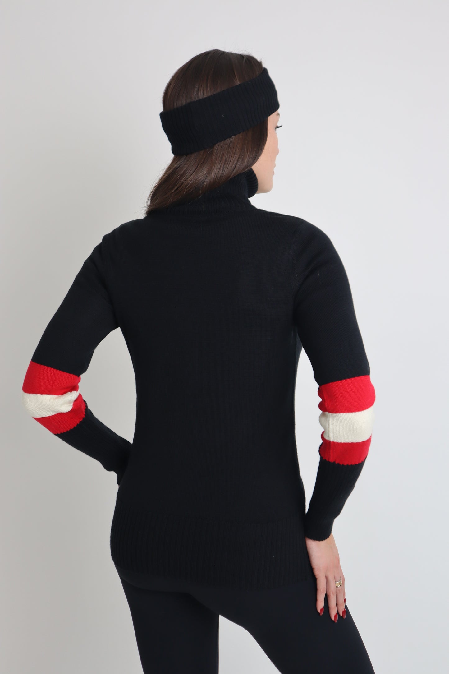 St Anton Black Knitted Jumper