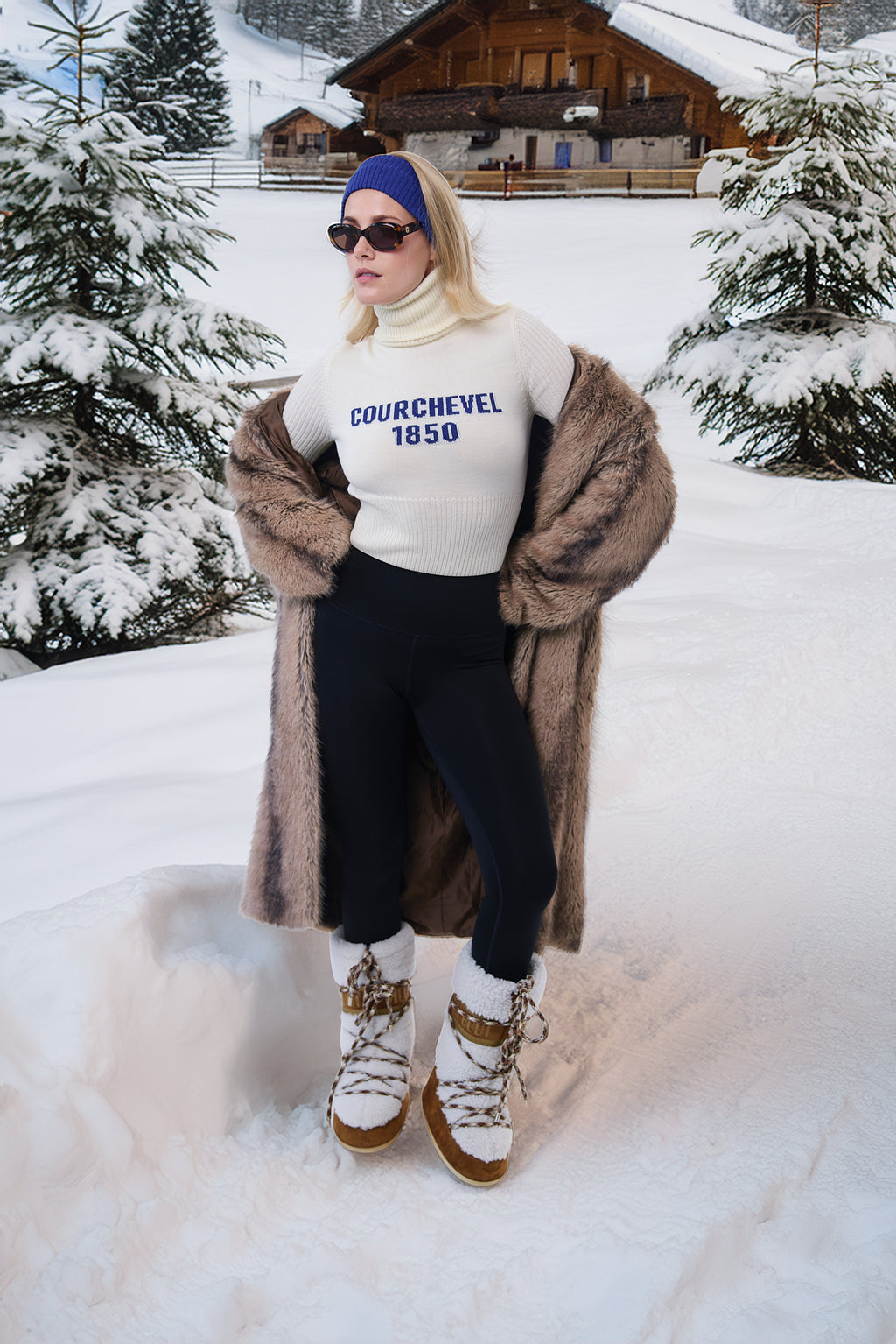Courchevel White Knitted Jumper
