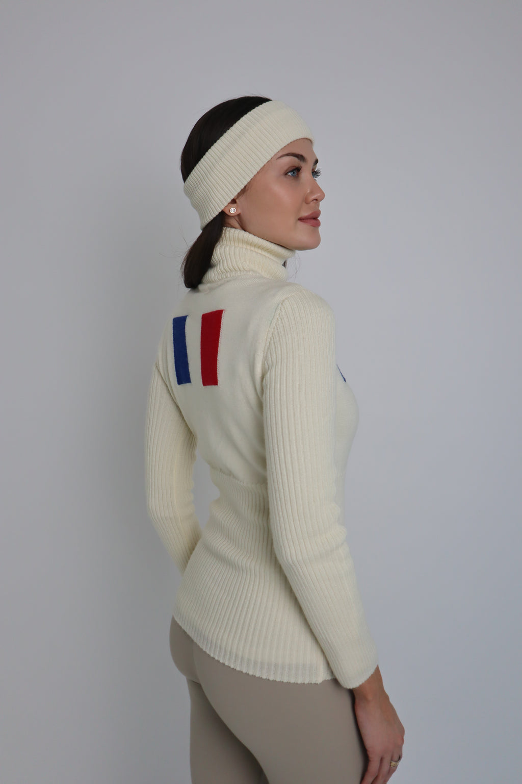Courchevel White Knitted Jumper