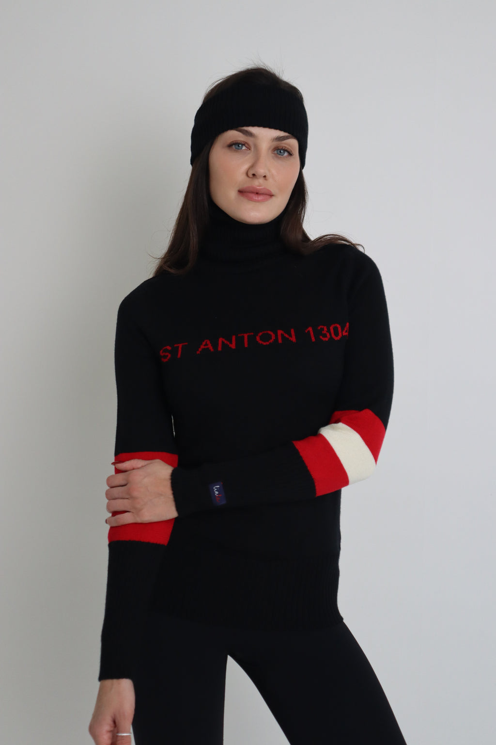 St Anton Black Knitted Jumper