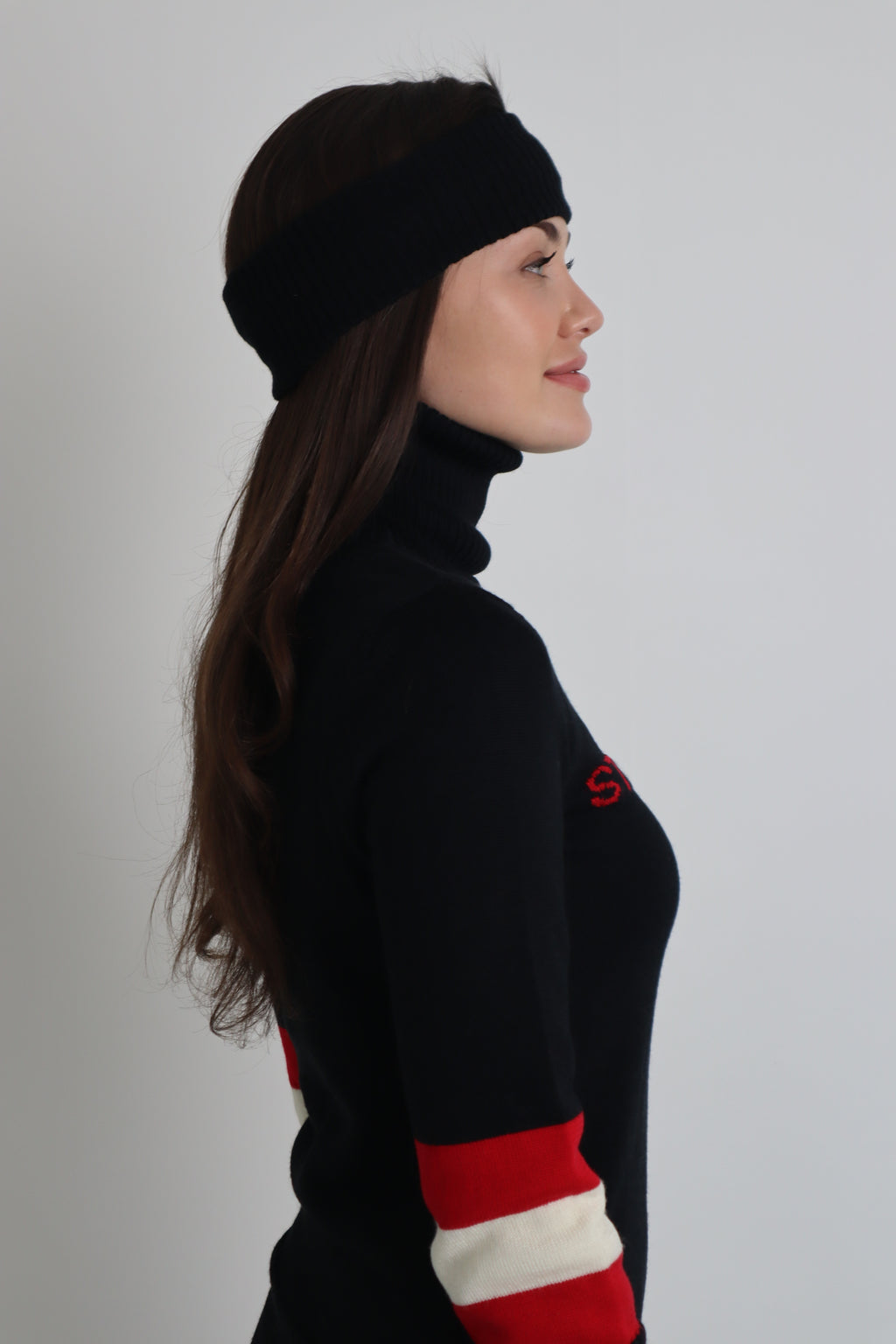 St Anton Black Knitted Jumper