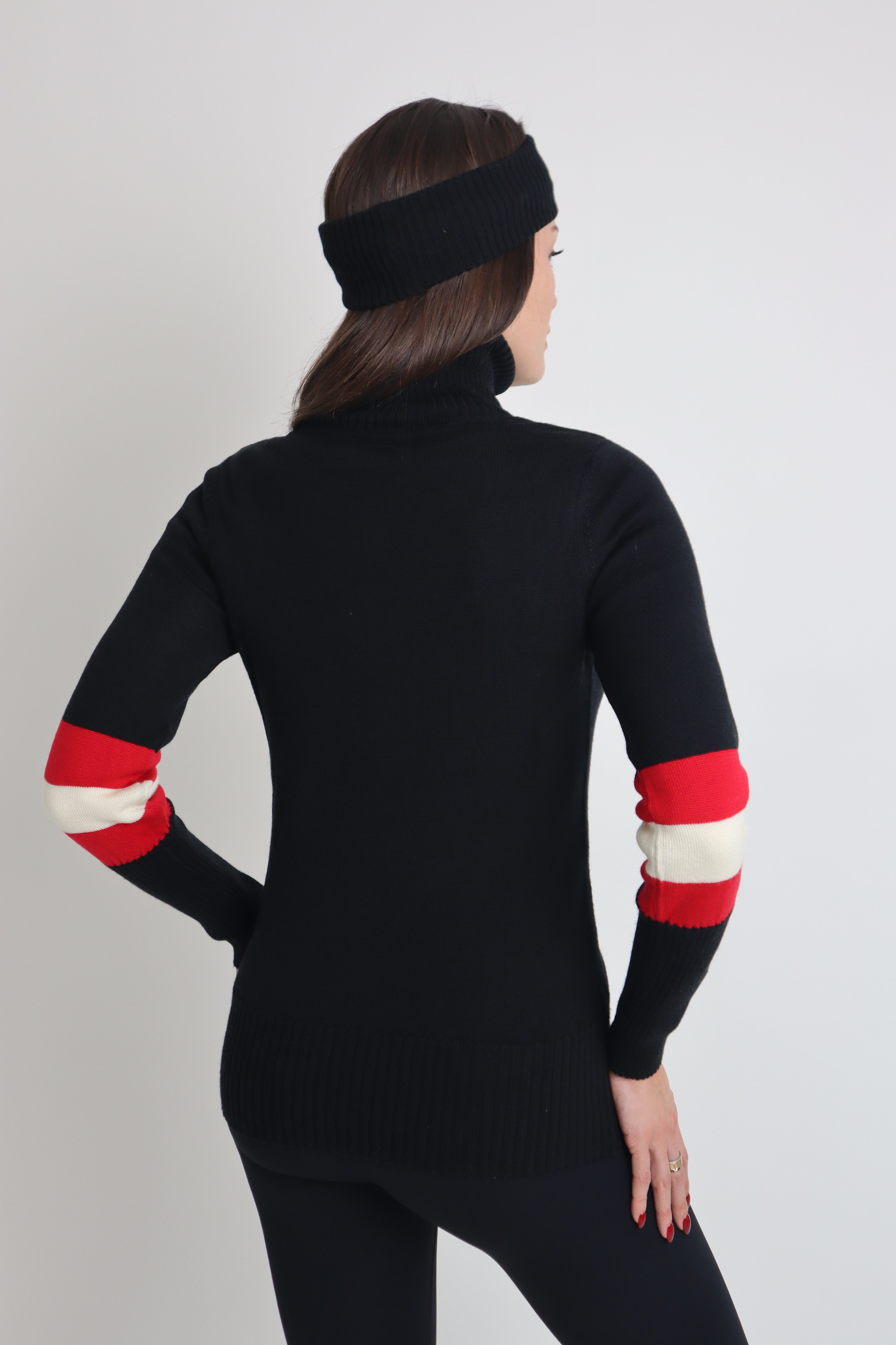 St Anton Black Knitted Jumper